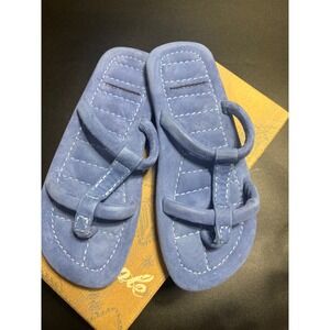 Free People NEW Leather Hadden Sandal in‎ Lapis Blue Size 7.5
